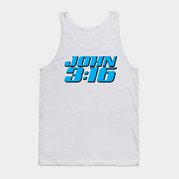 John 3:16 Bible Verse 2 White Version Tank Top by Obedience │Exalted Apparel